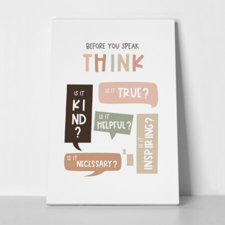 Πινακας σε καμβά BEFORE YOU SPEAK - Παιδικοι και set Sticky 1