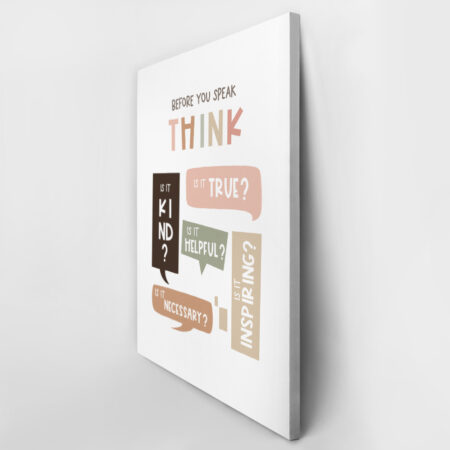 Πινακας σε καμβά BEFORE YOU SPEAK - Παιδικοι και set Sticky 3