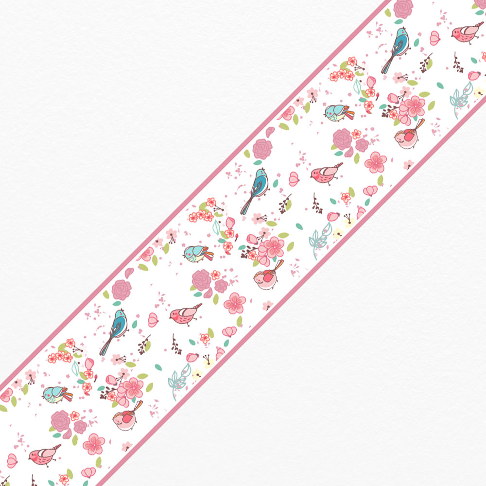 Μπορντούρα τοίχου BIRDS AND FLOWERS