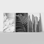 Σετ Τριπτυχος Πινακας σε καμβά BLACK AND WHITE ABSTRACT CONCEPT