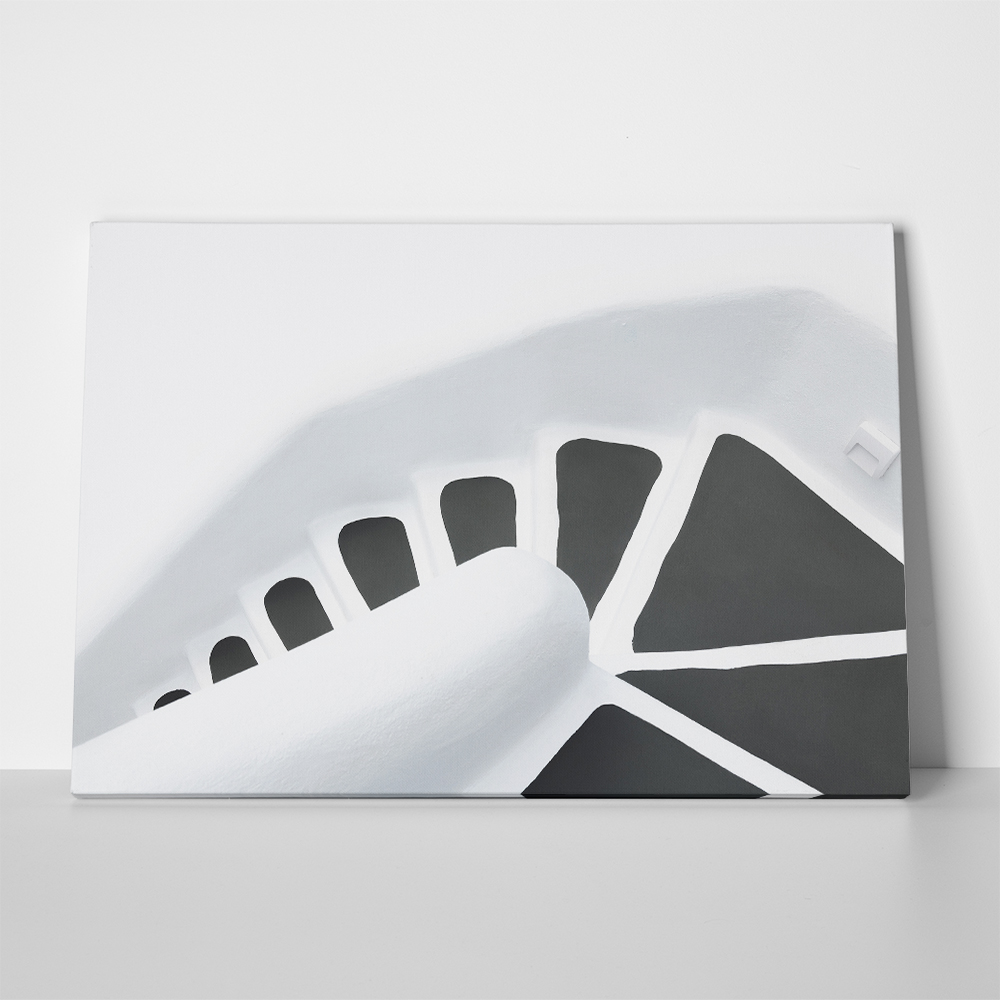 OUTLET Πίνακας σε καμβά BLACK AND WHITE STEPS 100cm x 65cm
