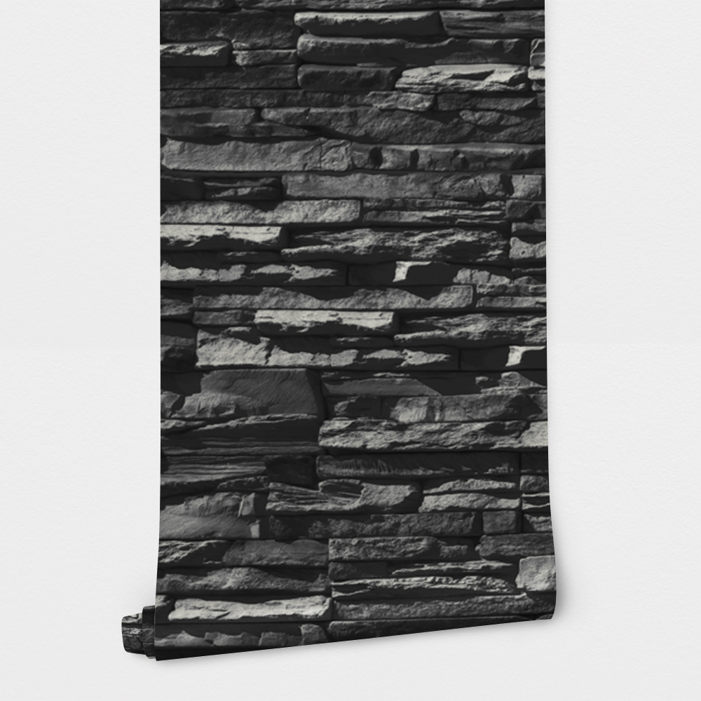 Αυτοκόλλητη Ταπετσαρία τοίχου BLACK BRICKS