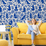 Αυτοκόλλητη Ταπετσαρία τοίχου BLEU MATISSE FIGURES