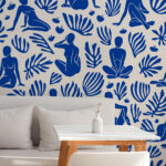 Αυτοκόλλητη Ταπετσαρία τοίχου BLEU MATISSE FIGURES