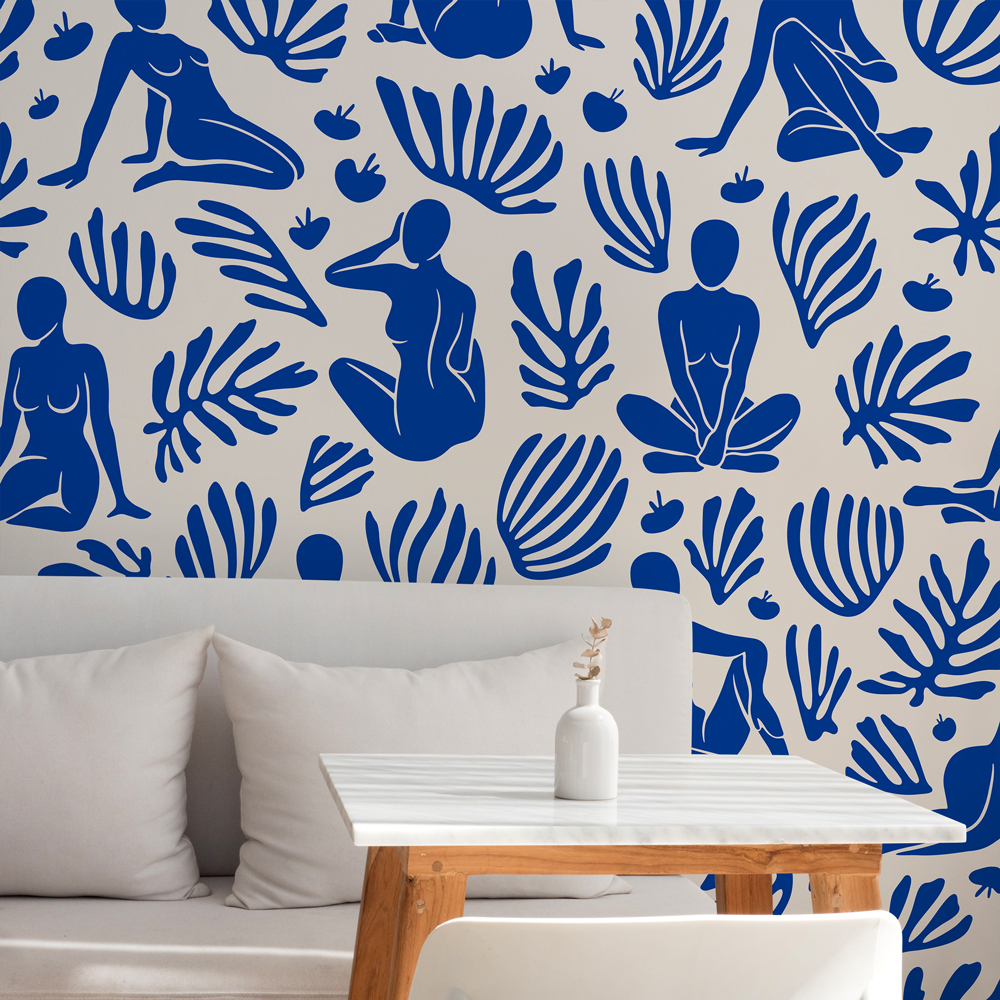 Αυτοκόλλητη Ταπετσαρία τοίχου BLEU MATISSE FIGURES