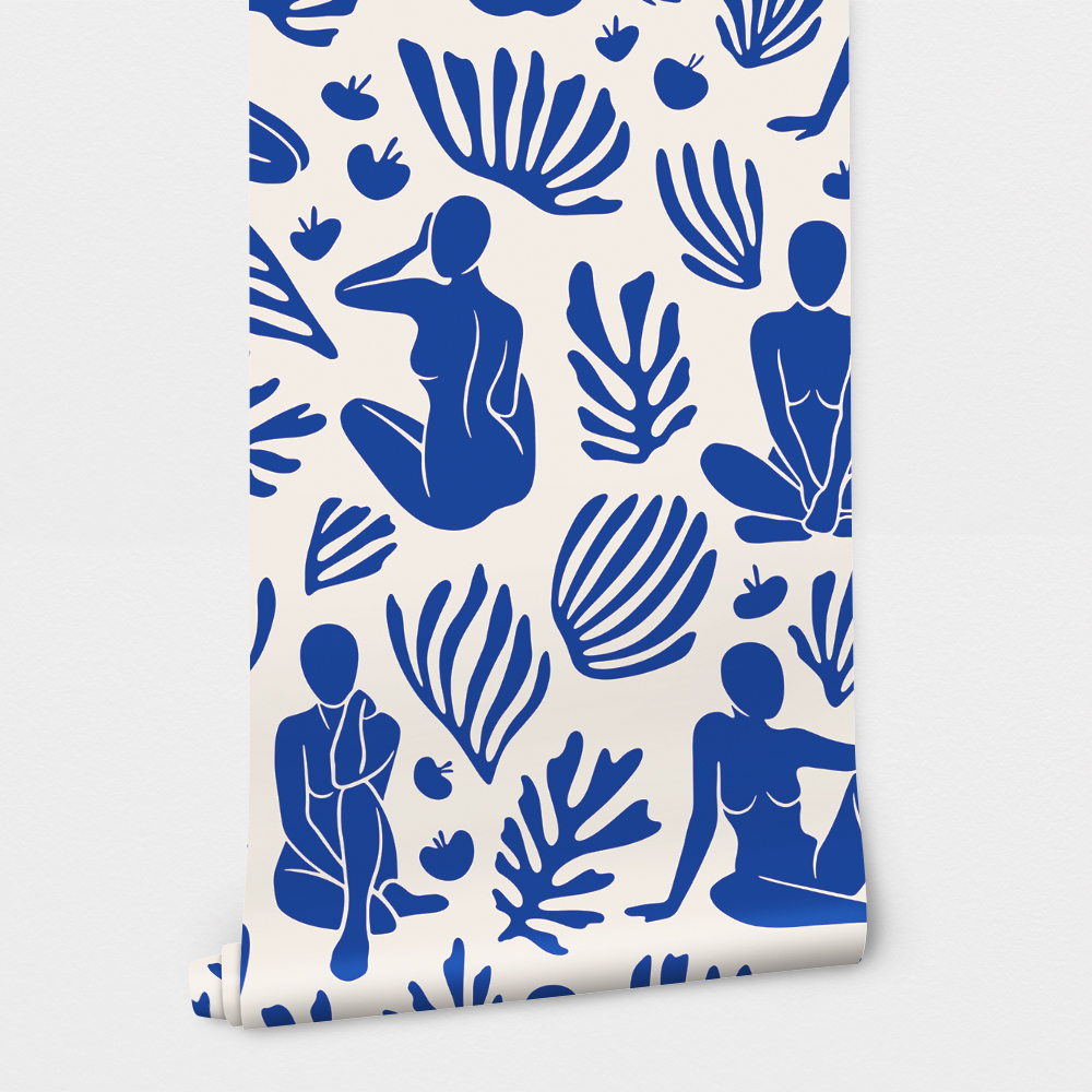 Αυτοκόλλητη Ταπετσαρία τοίχου BLEU MATISSE FIGURES