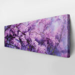 Πίνακας Πανοραμικός σε καμβά BLOSSOMING TREE WITH VIOLET FLOWERS