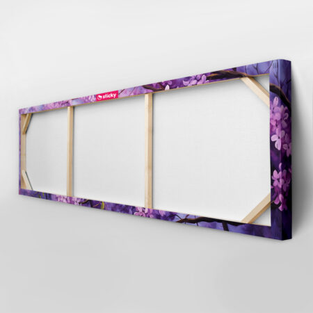 Πίνακας Πανοραμικός σε καμβά BLOSSOMING TREE WITH VIOLET FLOWERS - Ανθη Δεντρων Sticky 4