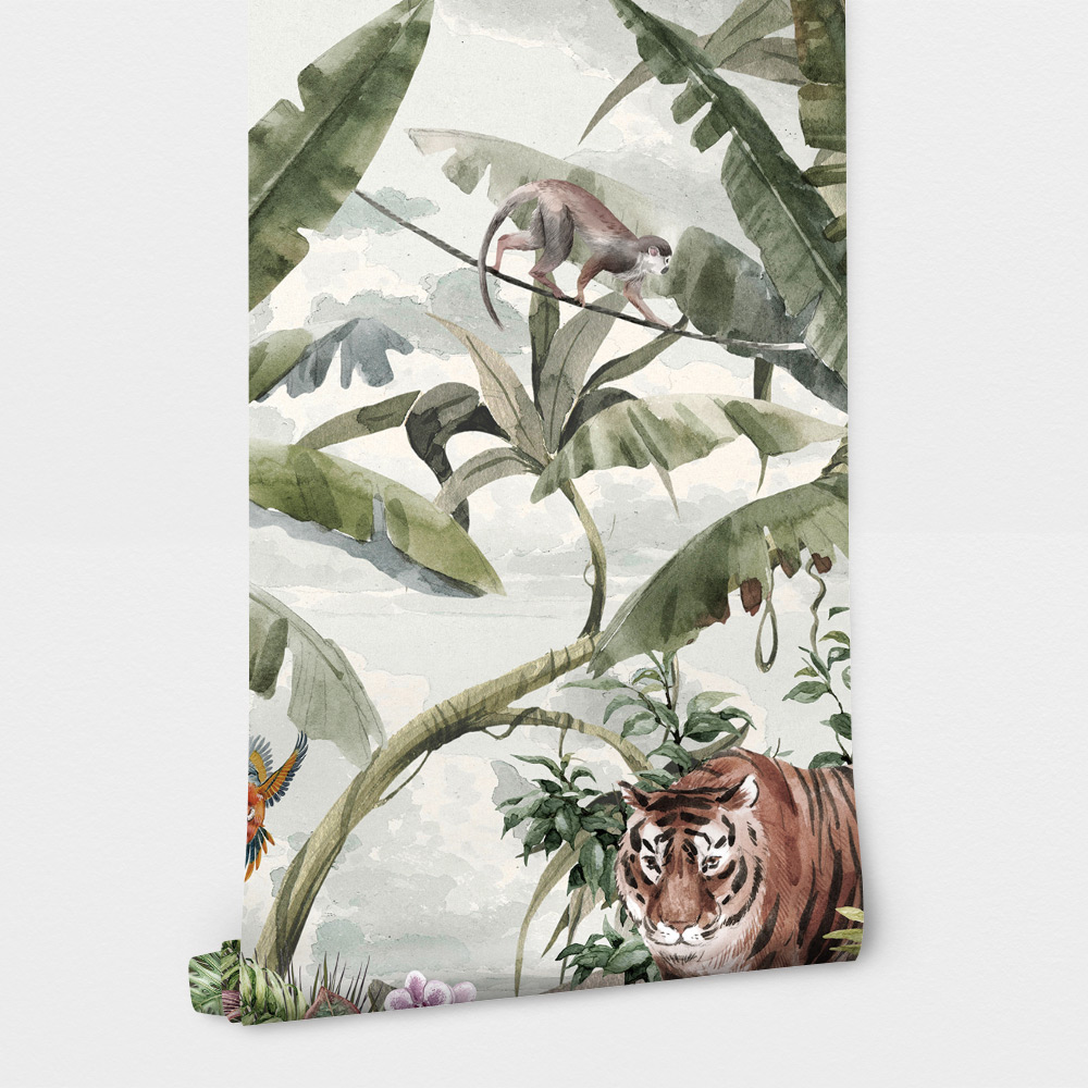 Αυτοκόλλητη Ταπετσαρία τοίχου BOHO JUNGLE PAINTING