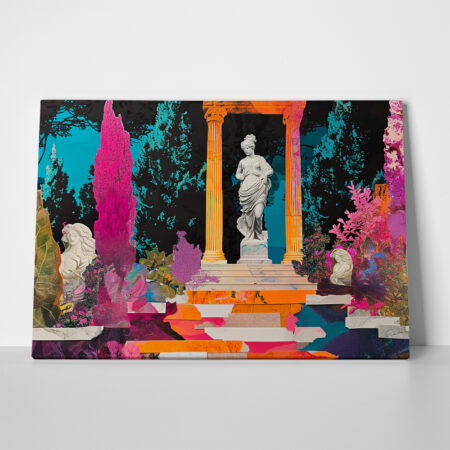 Πινακας σε καμβά COLLAGE WITH ANTIQUE FEMALE SCULPTURE - Αξιοθεατα και Ιστορια Sticky 1