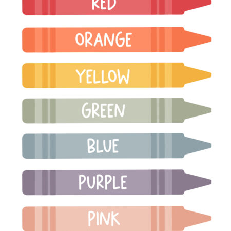 Πινακας σε καμβά CRAYONS COLORS - Παιδικοι και set Sticky 5