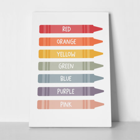 Πινακας σε καμβά CRAYONS COLORS - Παιδικοι και set Sticky 1