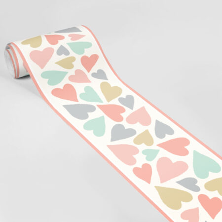 Μπορντούρα τοίχου CUTE PASTEL HEARTS
