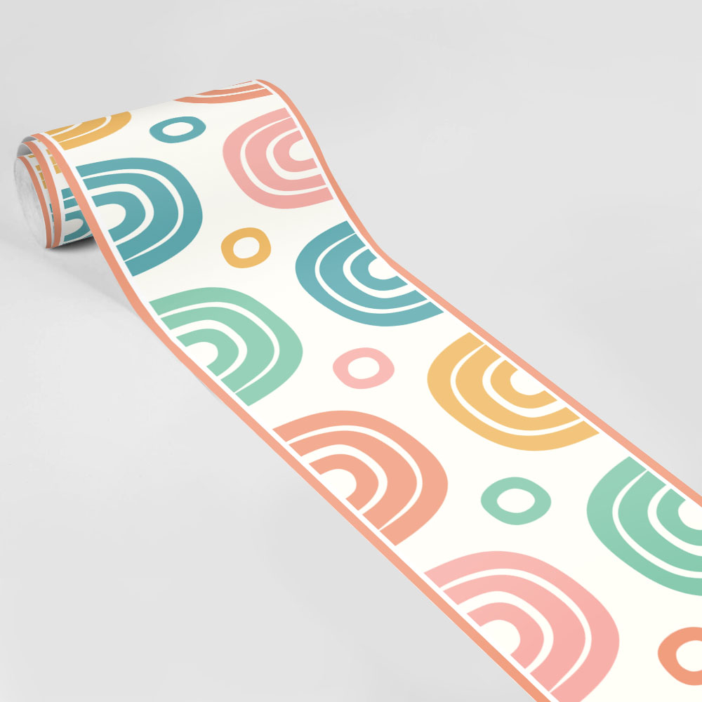 Μπορντούρα τοίχου CUTE PASTEL RAINBOWS