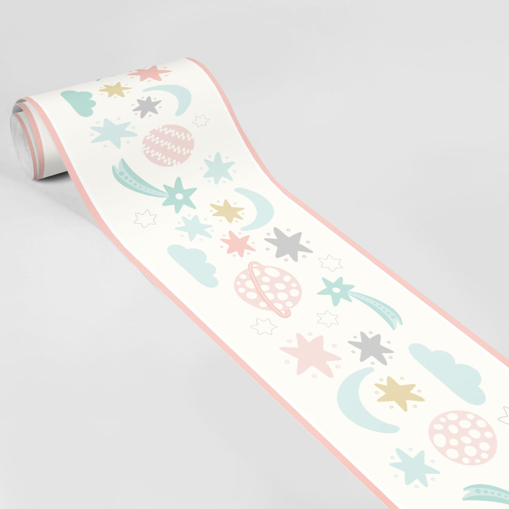 Μπορντούρα τοίχου CUTE PASTEL SPACE