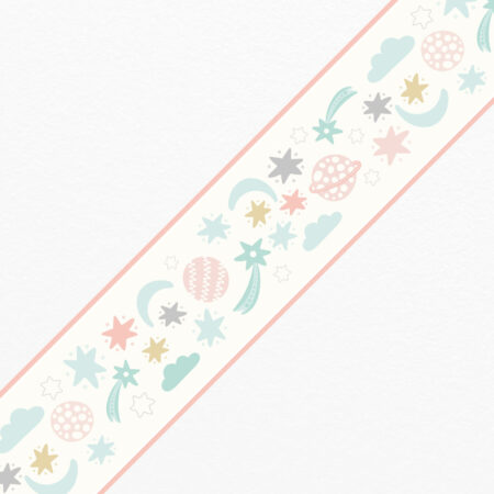Μπορντούρα τοίχου CUTE PASTEL SPACE - Παιδικες μπορντουρες Sticky 1