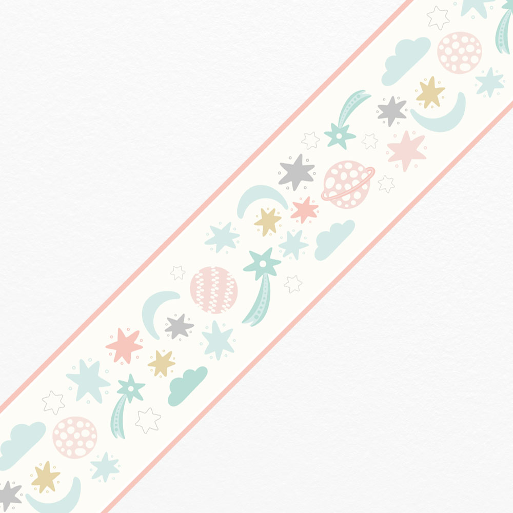 Μπορντούρα τοίχου CUTE PASTEL SPACE