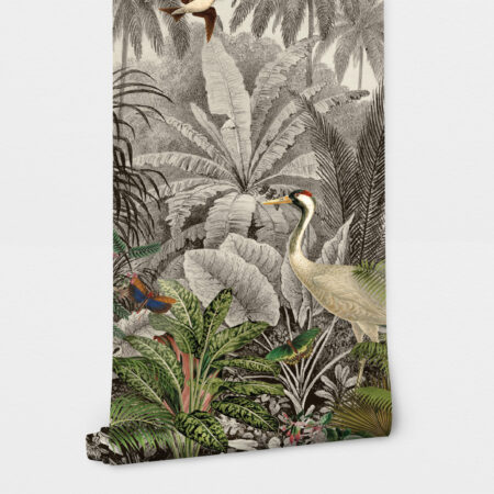 Αυτοκόλλητη Ταπετσαρία τοίχου DETAILED FOREST AND ANIMALS - Tropical Sticky 2