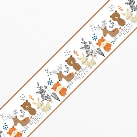 Μπορντούρα τοίχου DOODLE FOREST ANIMALS - Παιδικες μπορντουρες Sticky 1