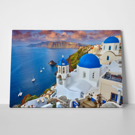 Πινακας σε καμβά FIRA TOWN SANTORINI 3 - Νησια