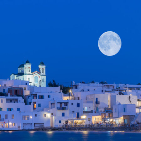 Πινακας σε καμβά FULL MOON OVER PAROS - Νησια Sticky 4