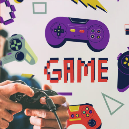 Αυτοκόλλητη Ταπετσαρία τοίχου GO GAME - Παιδικές Ταπετσαρίες Sticky 1
