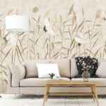 Αυτοκόλλητη Ταπετσαρία τοίχου HAND PAINTED BIRDS