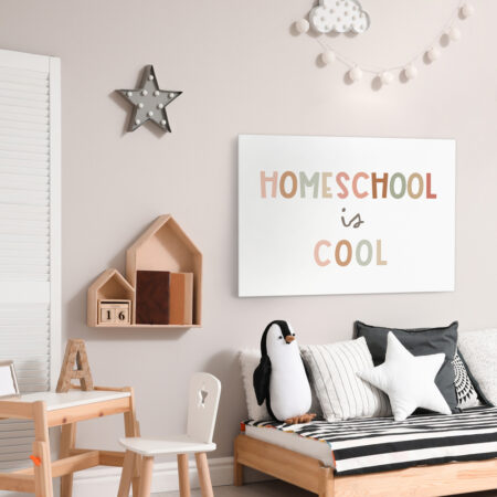 Πινακας σε καμβά HOME SCHOOL - Παιδικοι και set