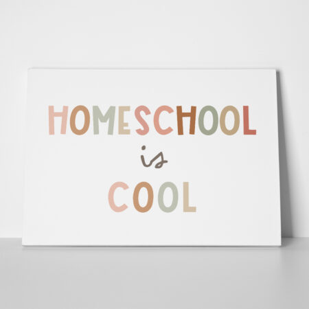 Πινακας σε καμβά HOME SCHOOL - Παιδικοι και set Sticky 1