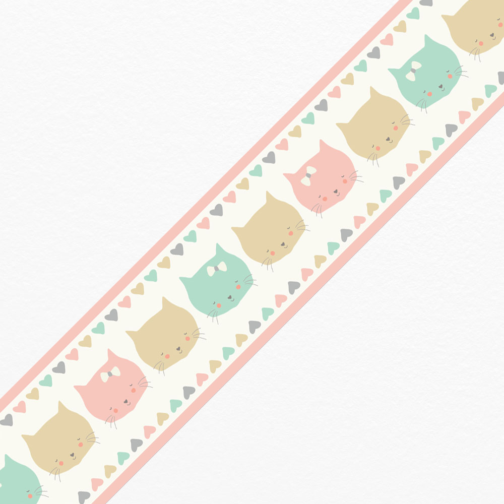 Μπορντούρα τοίχου LITTLE PASTEL CATS