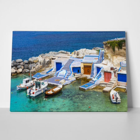 Πινακας σε καμβά MILOS FISHING BOATS - Πινακες σε καμβα
