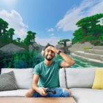 Αυτοκόλλητη Ταπετσαρία τοίχου MINECRAFTLAND 1
