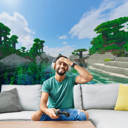 Αυτοκόλλητη Ταπετσαρία τοίχου MINECRAFTLAND 1 - Εφηβικές Ταπετσαρίες