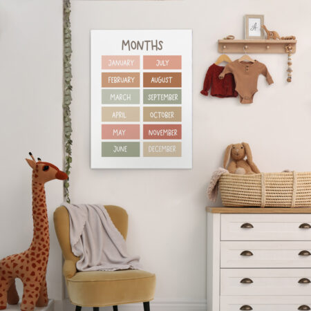 Πινακας σε καμβά MONTHS - Παιδικοι και set