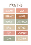 Πινακας σε καμβά MONTHS