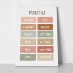 Πινακας σε καμβά MONTHS