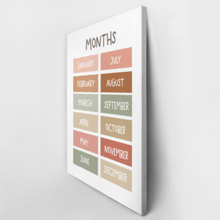 Πινακας σε καμβά MONTHS - Παιδικοι και set Sticky 3