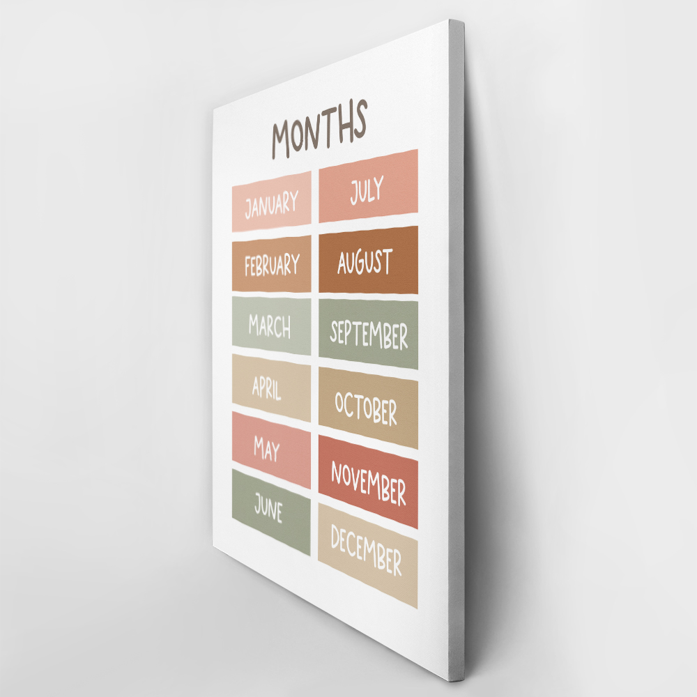 Πινακας σε καμβά MONTHS