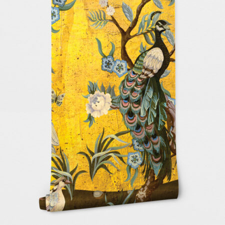 Αυτοκόλλητη Ταπετσαρία τοίχου NATURE IN GOLD - Floral - Λουλουδια Sticky 2