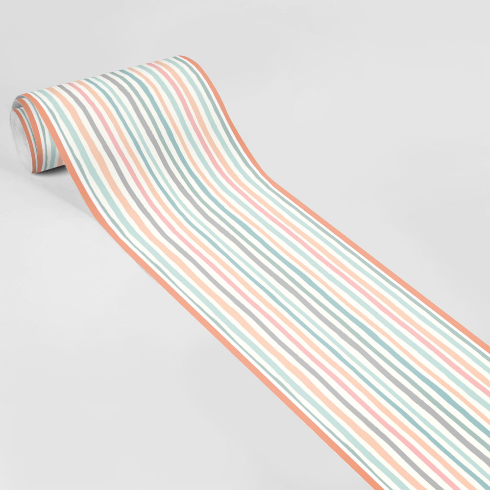 Μπορντούρα τοίχου PASTEL BOHO STRIPES