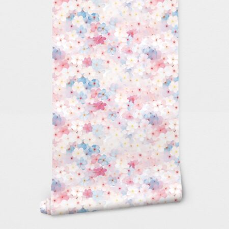 Αυτοκόλλητη Ταπετσαρία τοίχου PASTEL SAKURA FLOWERS - Floral - Λουλουδια Sticky 1