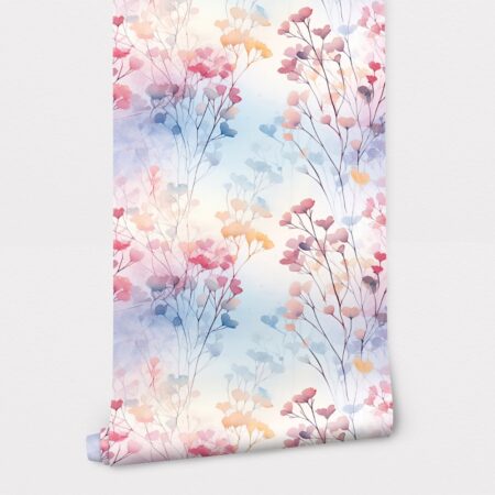 Αυτοκόλλητη Ταπετσαρία τοίχου PASTEL SPRING FLOWERS - Floral - Λουλουδια Sticky 2