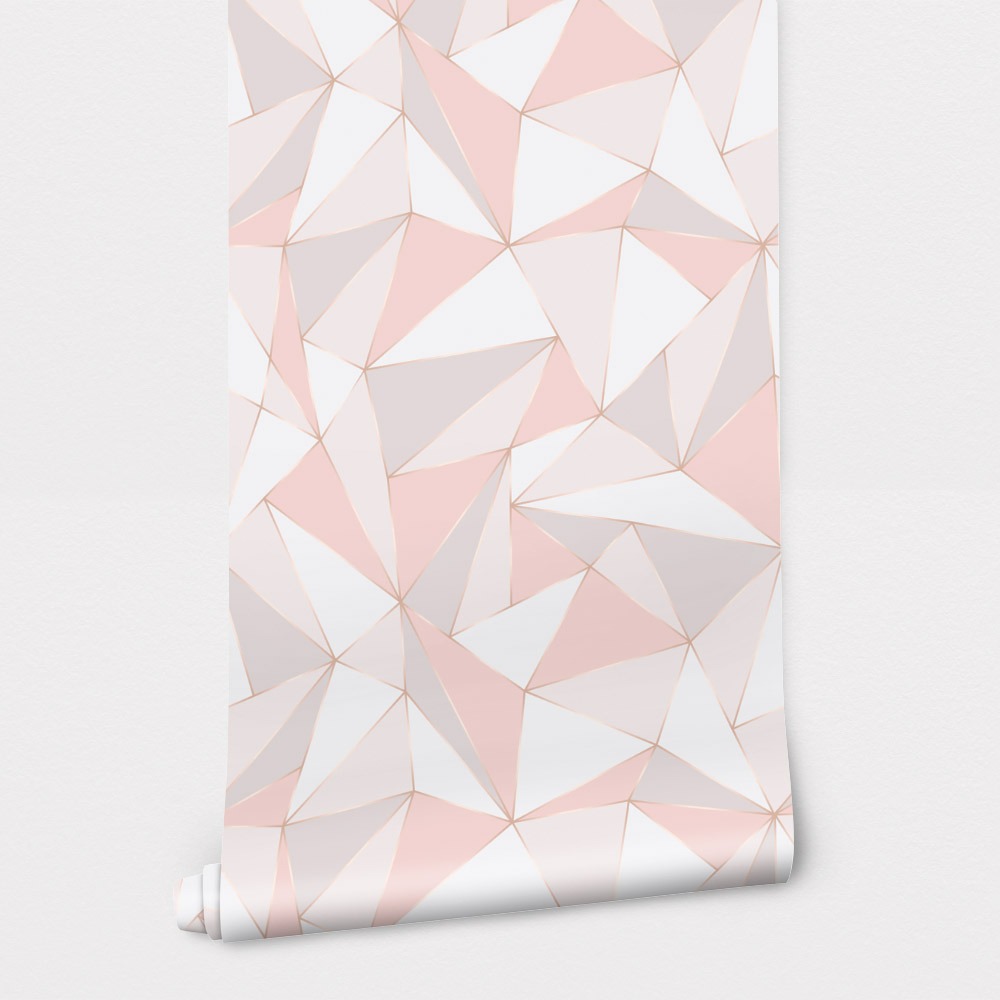 Αυτοκόλλητη Ταπετσαρία τοίχου PASTEL TRIANGLES PATTERN