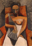 Πινακας σε καμβά PICASSO - WOMAN WITH A FAN