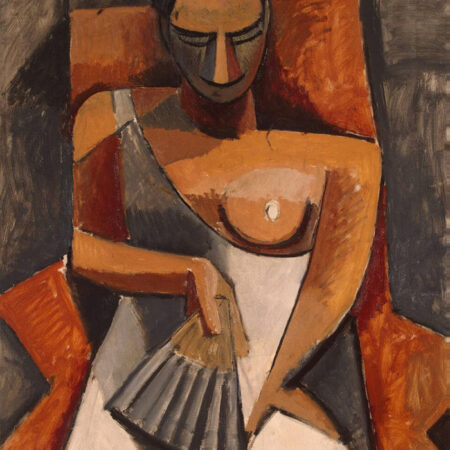 Πινακας σε καμβά PICASSO - WOMAN WITH A FAN - Pablo Picasso Sticky 5