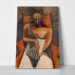 Πινακας σε καμβά PICASSO - WOMAN WITH A FAN