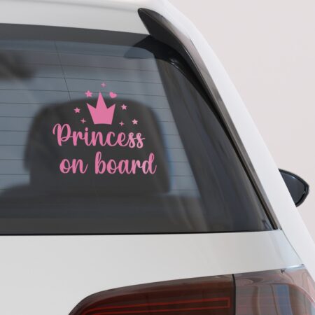 Αυτοκολλητο Αυτοκινητου PRINCESS ON BOARD - Αυτοκόλλητα Baby on board