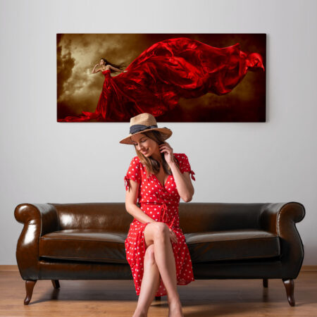Πίνακας σε καμβά RED DRESS - Μοδα και Διασκεδαση