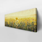 Πίνακας Πανοραμικός Σε Καμβά SUNFLOWER FIELD OIL PAINTING