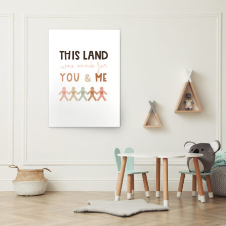 Πινακας σε καμβά THIS LAND - Παιδικοι και set